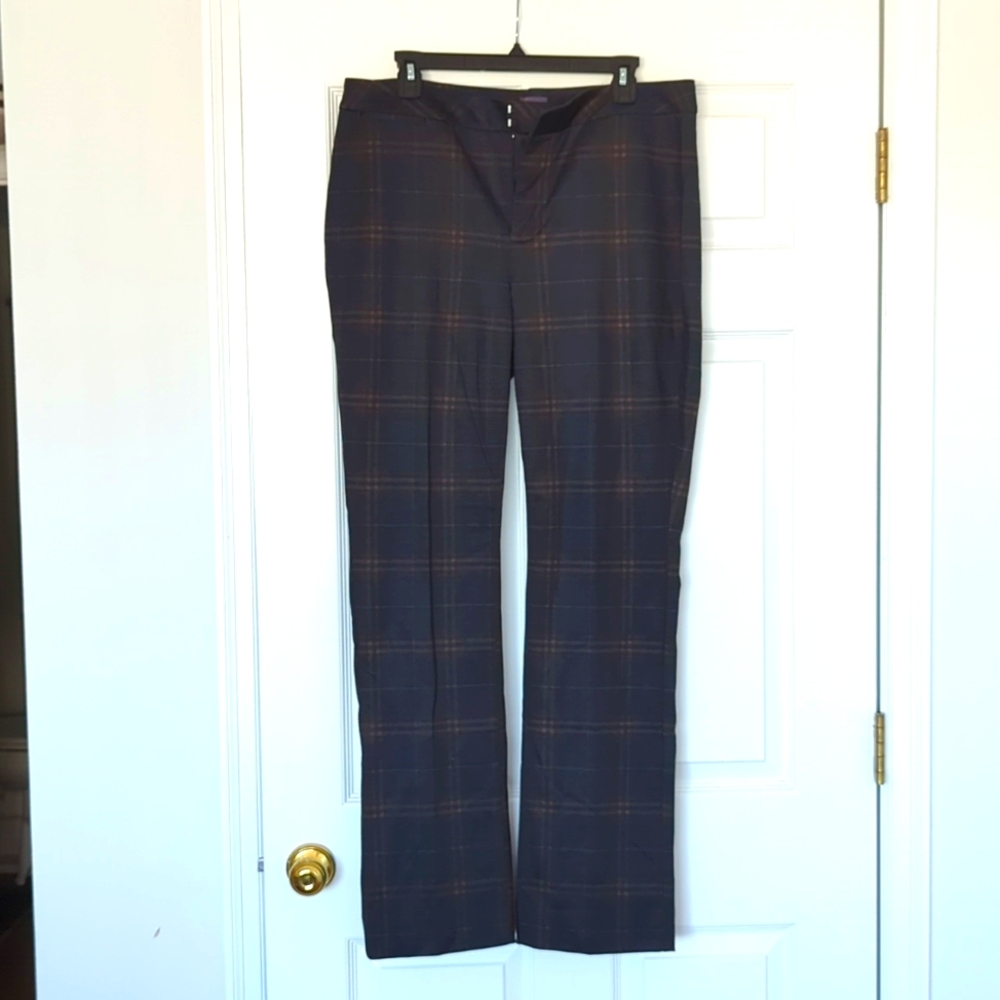 Stretchy plaid NYDJ trousers